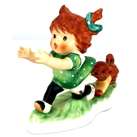 Goebel Other - Goebel Figurine EEEK Girl with Puppy Charlot Porcelain West Germany 5" Vintage